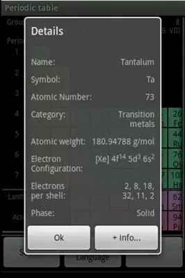 PeriodicTable Free android App screenshot 0